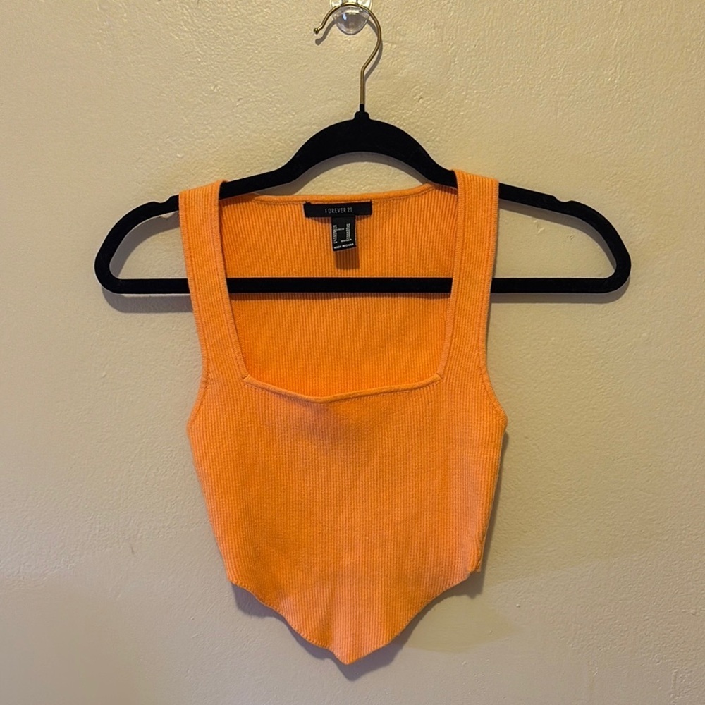 Forever 21 Vibrant Orange Tank Top